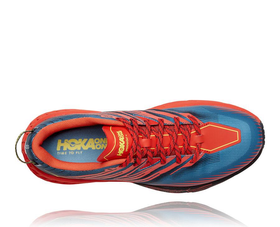 Hoka One One Trailove Tenisky Panske Červené - Speedgoat 4 - 18234-VDZY